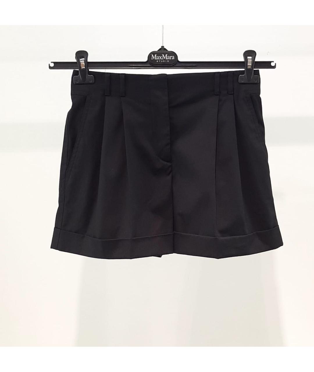 MAX MARA STUDIO Черные шорты, фото 3