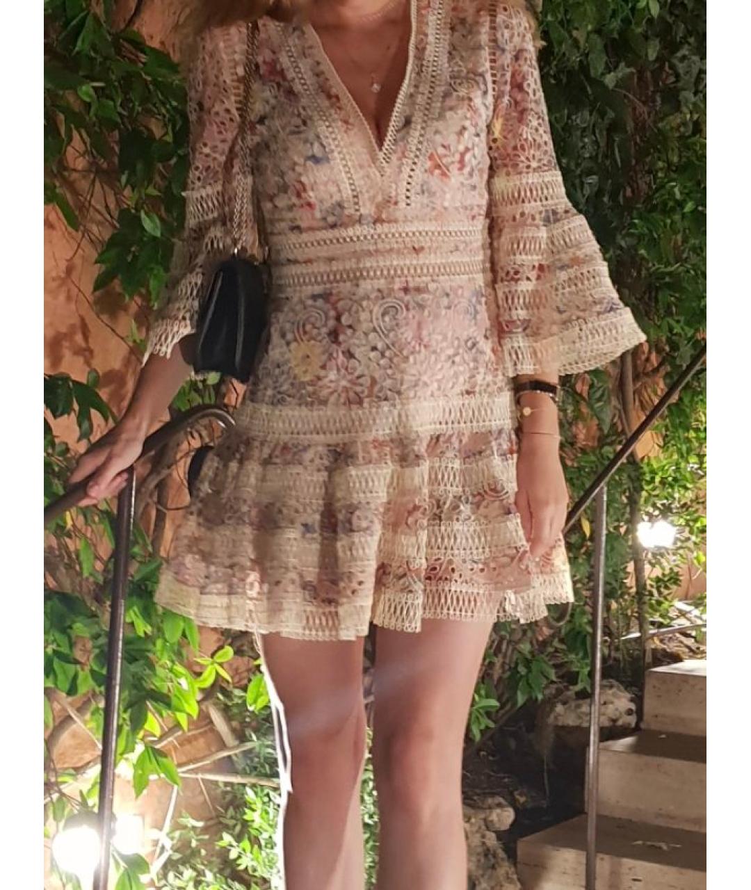 ZIMMERMANN Розовое хлопковое коктейльное платье, фото 4