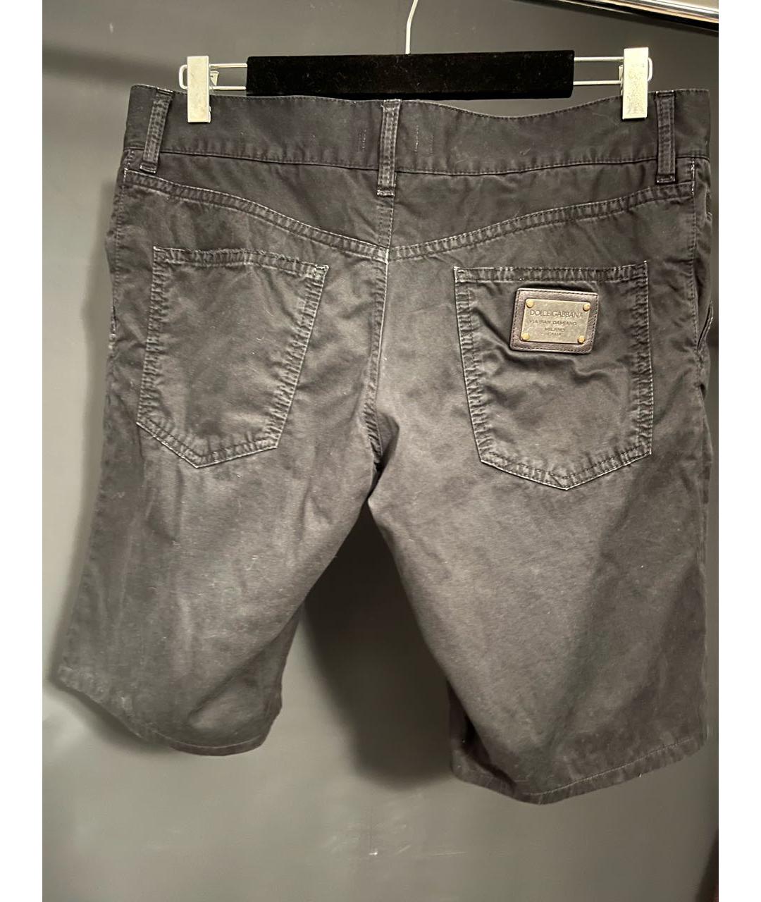 DOLCE&GABBANA Черные хлопковые шорты, фото 2