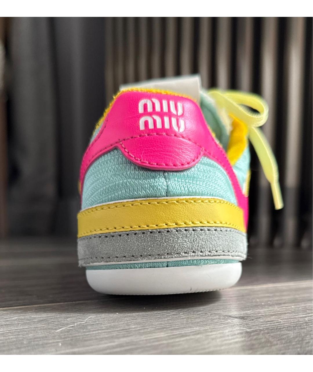 MIU MIU Мульти текстильные кроссовки, фото 4