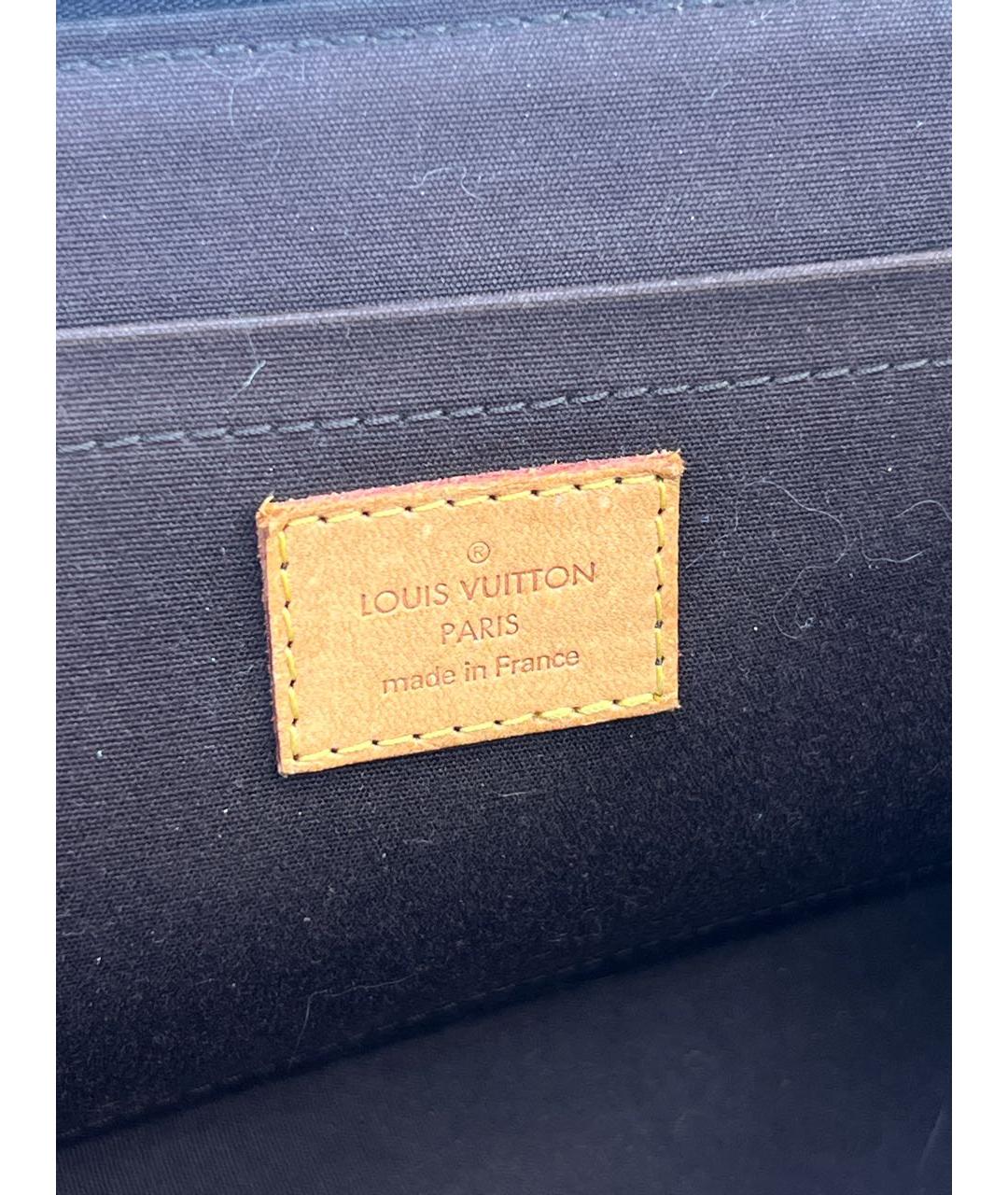 LOUIS VUITTON Бордовая сумка с короткими ручками из лакированной кожи, фото 6