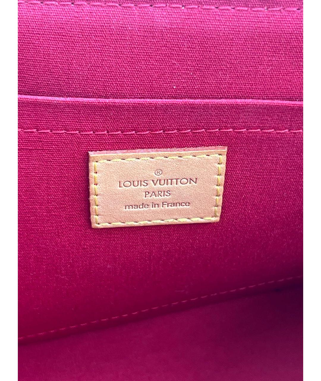 LOUIS VUITTON Красная сумка с короткими ручками из лакированной кожи, фото 8