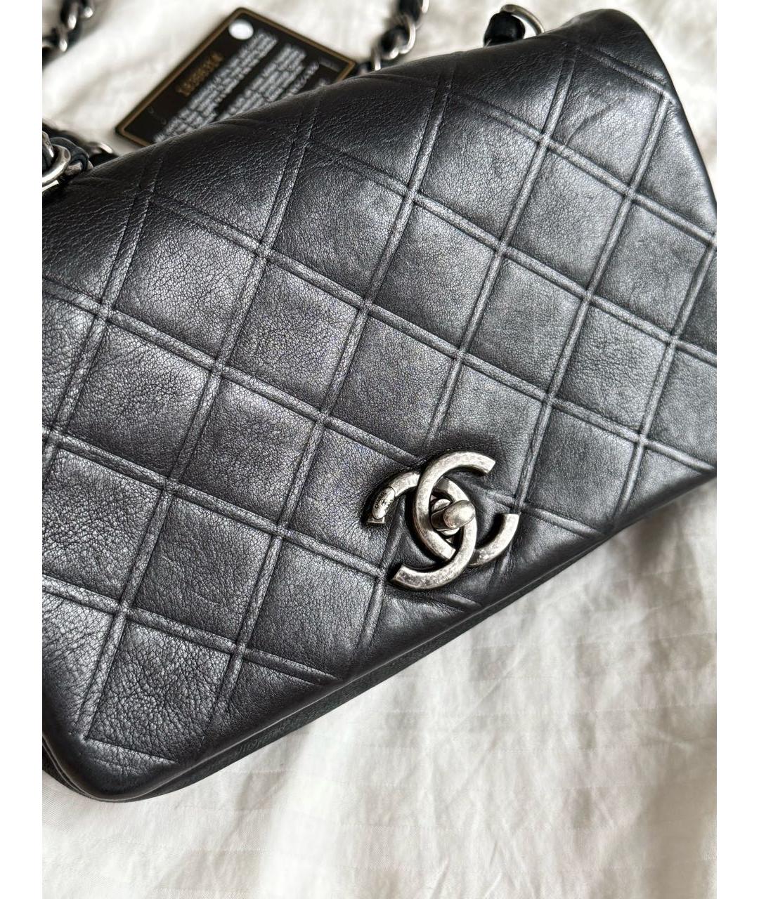 CHANEL Черная кожаная сумка через плечо, фото 3