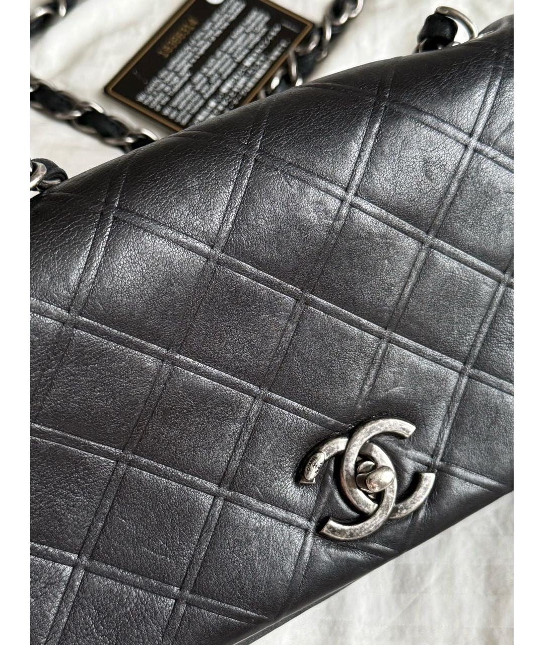 CHANEL Черная кожаная сумка через плечо, фото 4