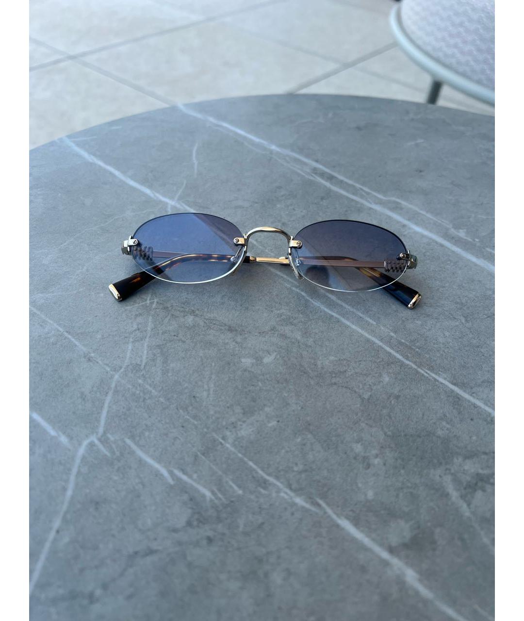 MIU MIU Голубые металлические солнцезащитные очки, фото 7