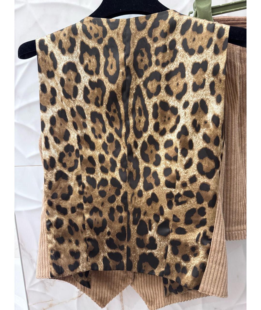 DOLCE&GABBANA Горчичный велюровый костюм с брюками, фото 5