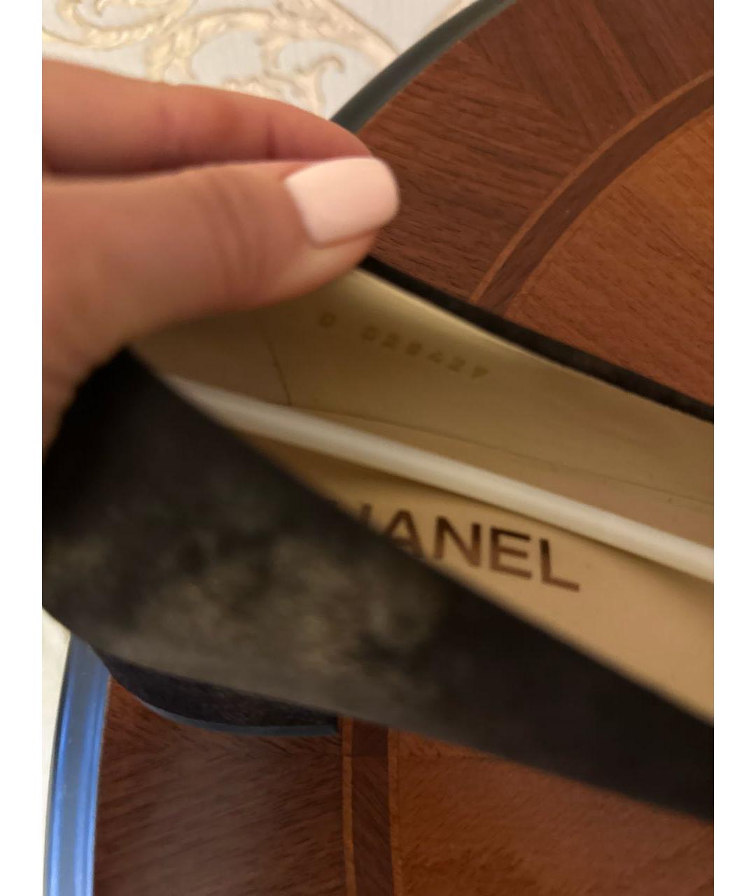 CHANEL Коричневые кожаные туфли, фото 5