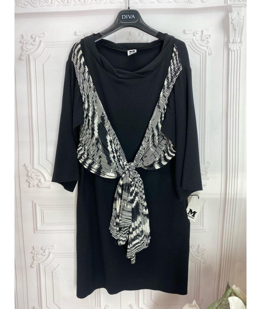 M MISSONI Черное шерстяное повседневное платье, фото 4