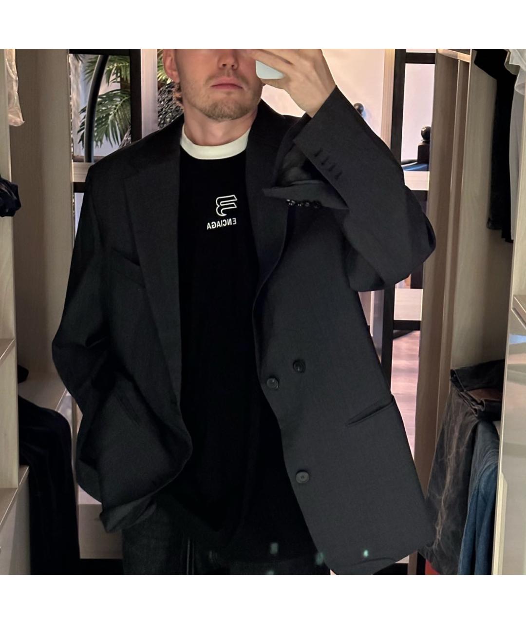 BALENCIAGA Черная хлопковая футболка, фото 3