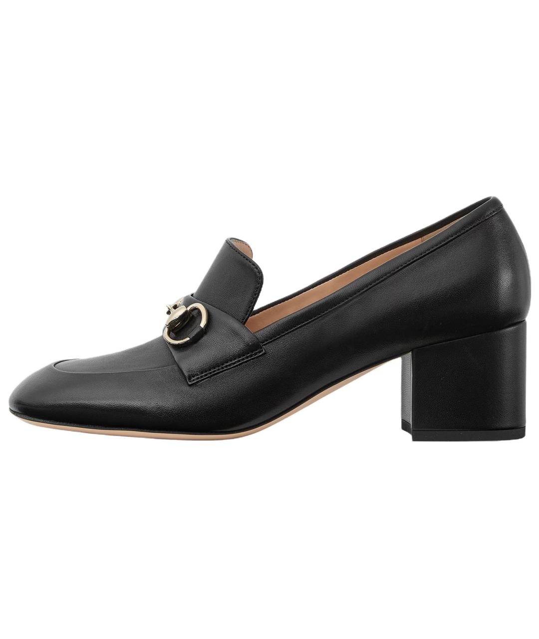 GUCCI Черные кожаные туфли, фото 2