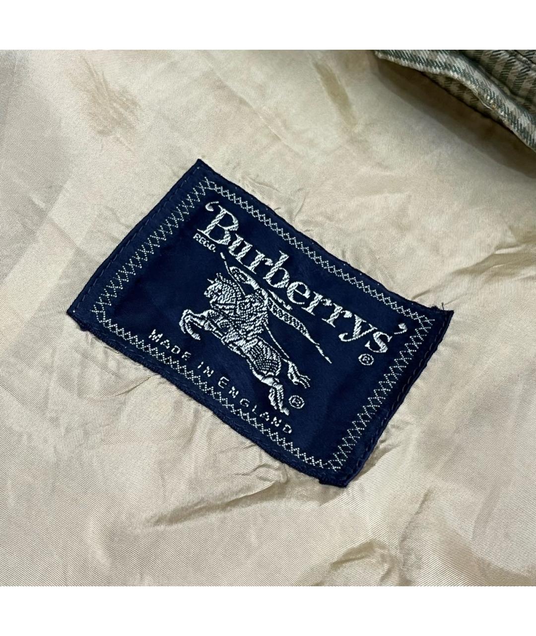 BURBERRY Салатовая хлопковая куртка, фото 4