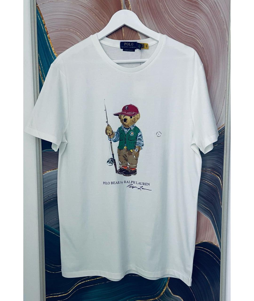 POLO RALPH LAUREN Белая хлопковая футболка, фото 5