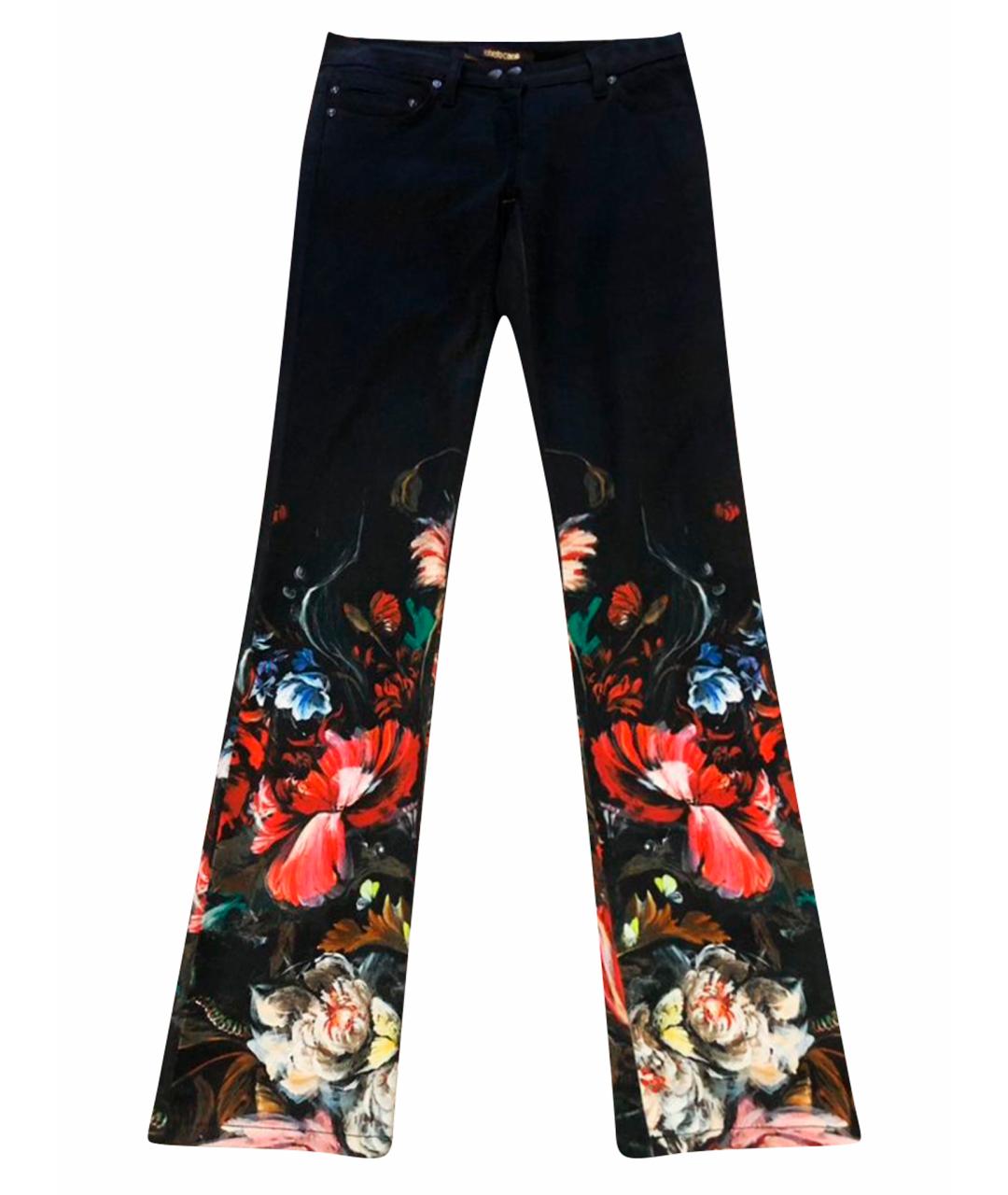 ROBERTO CAVALLI Мульти хлопко-эластановые прямые джинсы, фото 1