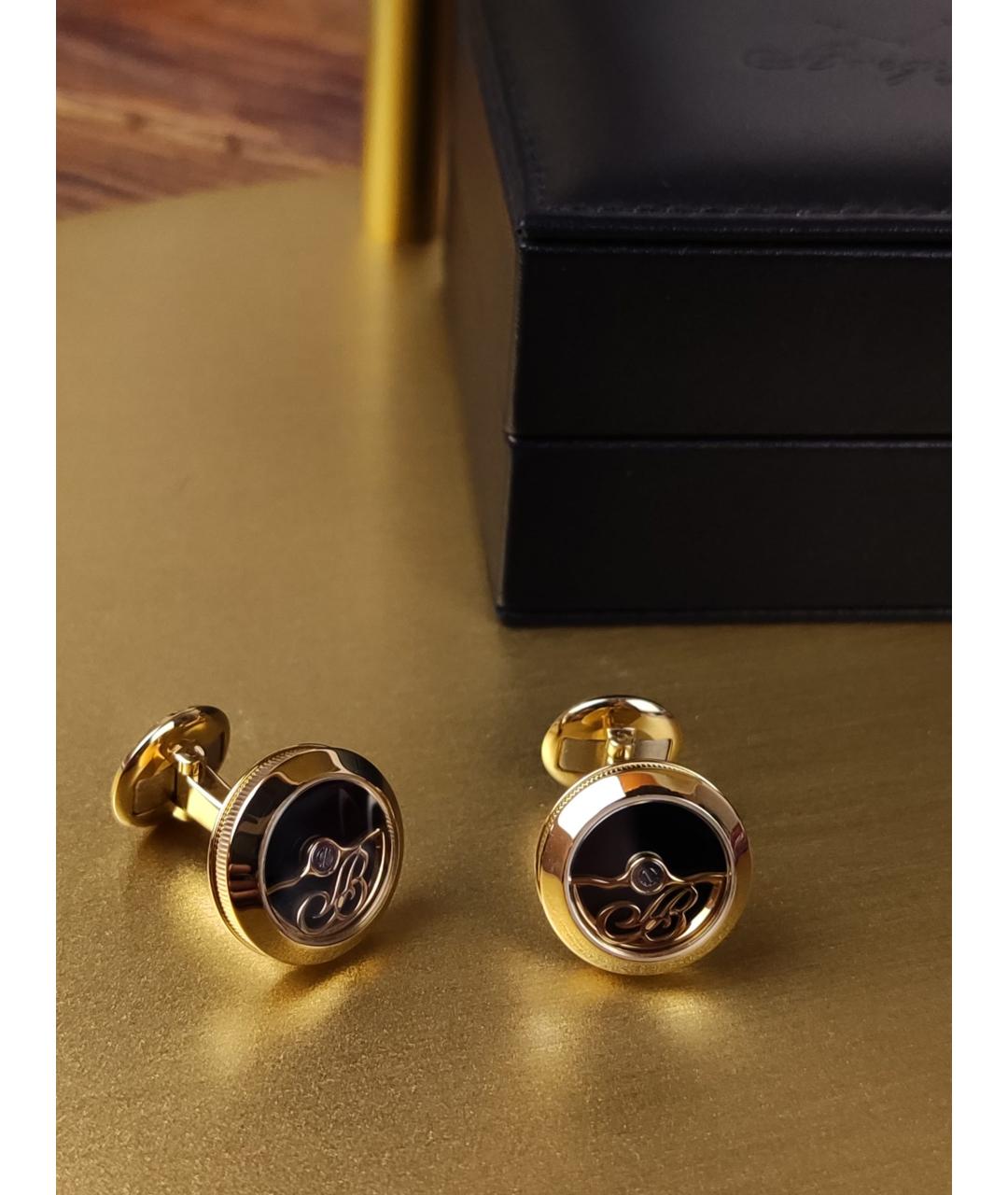 Breguet Черные запонки из желтого золота, фото 4