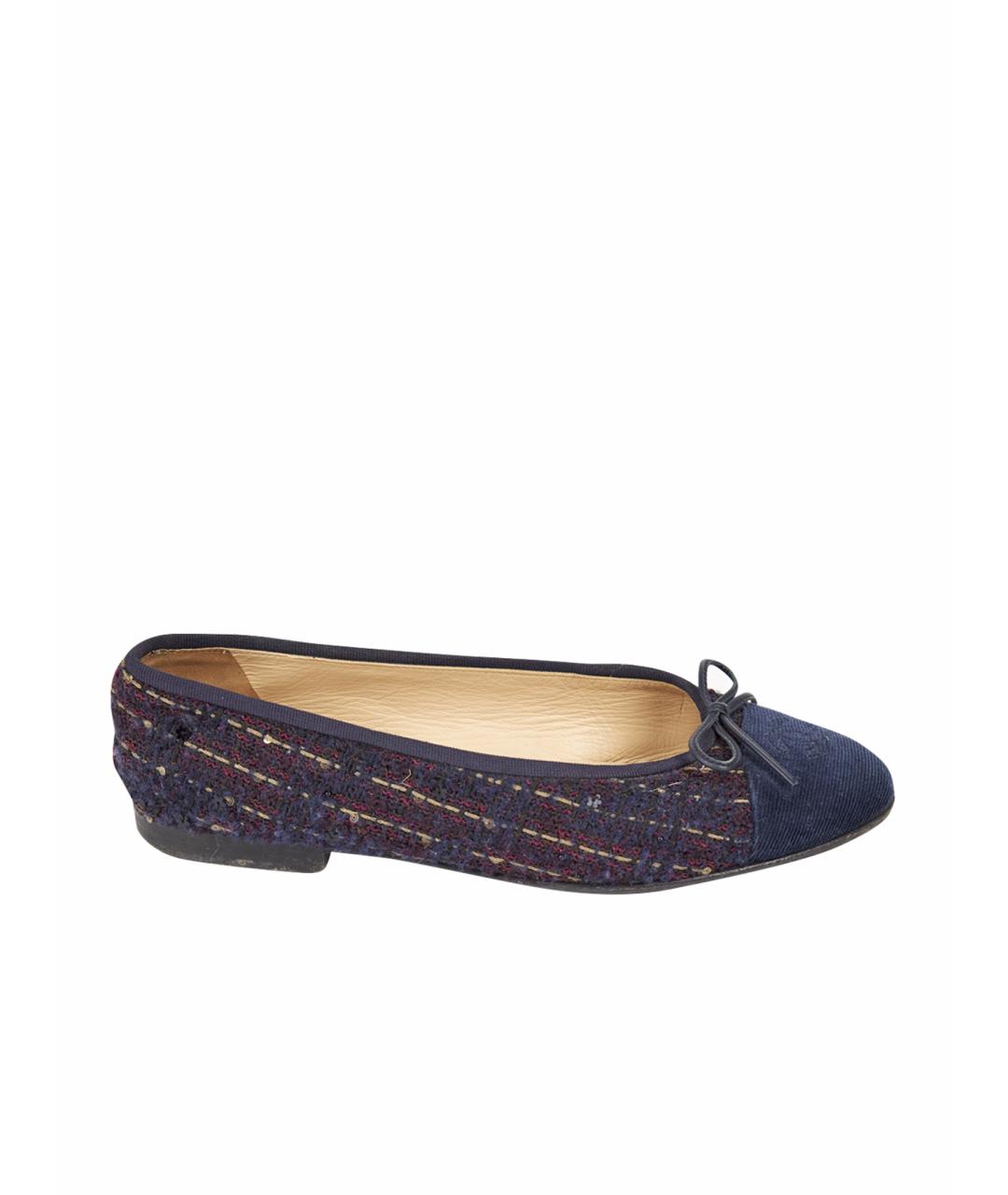 CHANEL Мульти текстильные балетки, фото 6