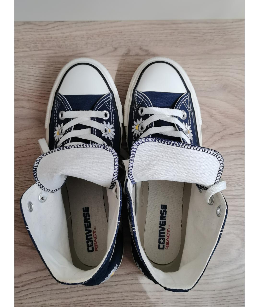 CONVERSE Темно-синие текстильные кеды, фото 3