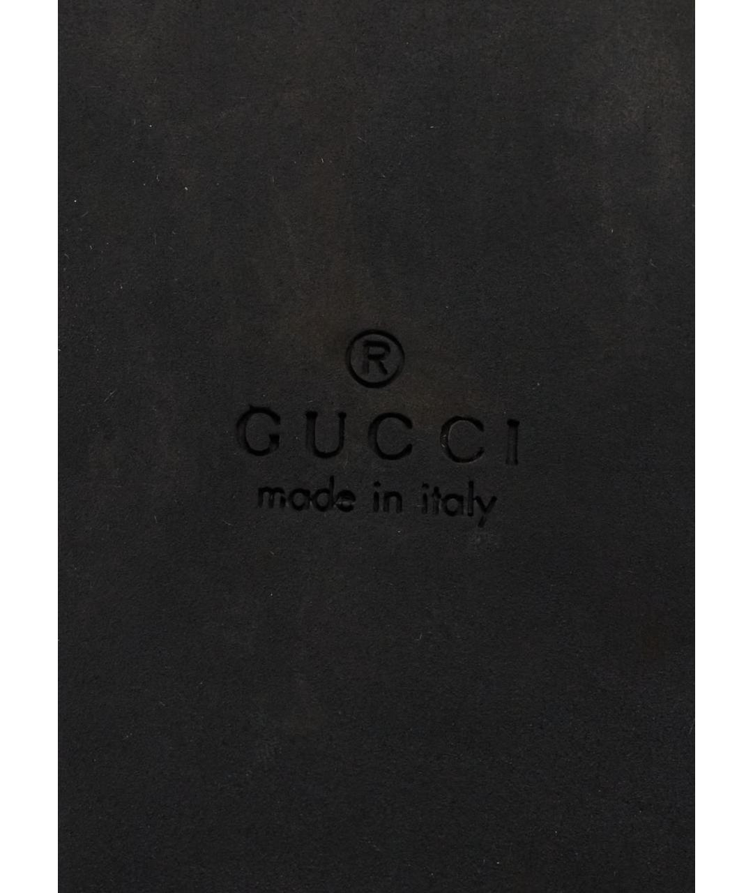 GUCCI Черные кожаные ботинки, фото 4