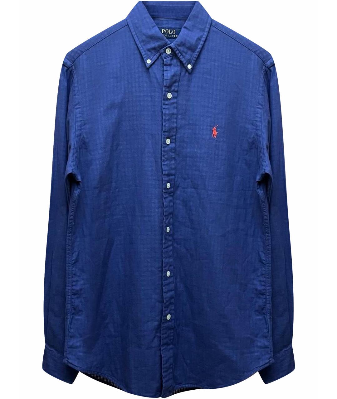 POLO RALPH LAUREN Синяя хлопковая кэжуал рубашка, фото 1