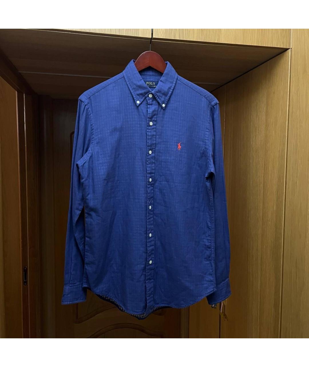 POLO RALPH LAUREN Синяя хлопковая кэжуал рубашка, фото 5