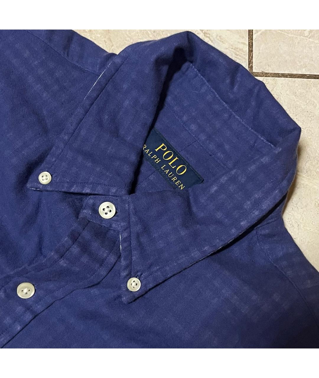 POLO RALPH LAUREN Синяя хлопковая кэжуал рубашка, фото 4
