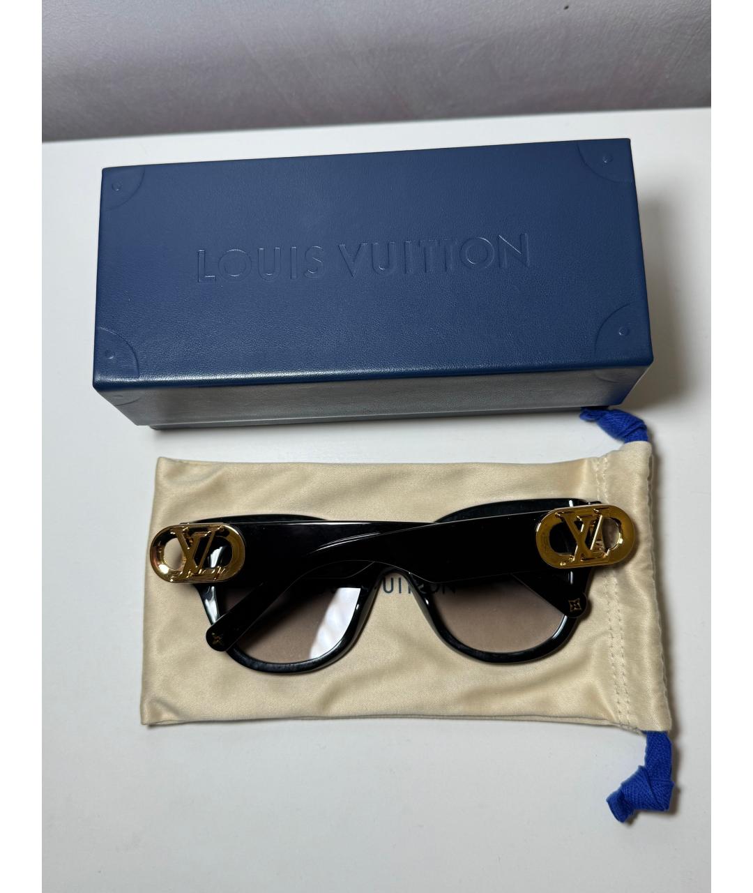 LOUIS VUITTON Черные солнцезащитные очки, фото 2