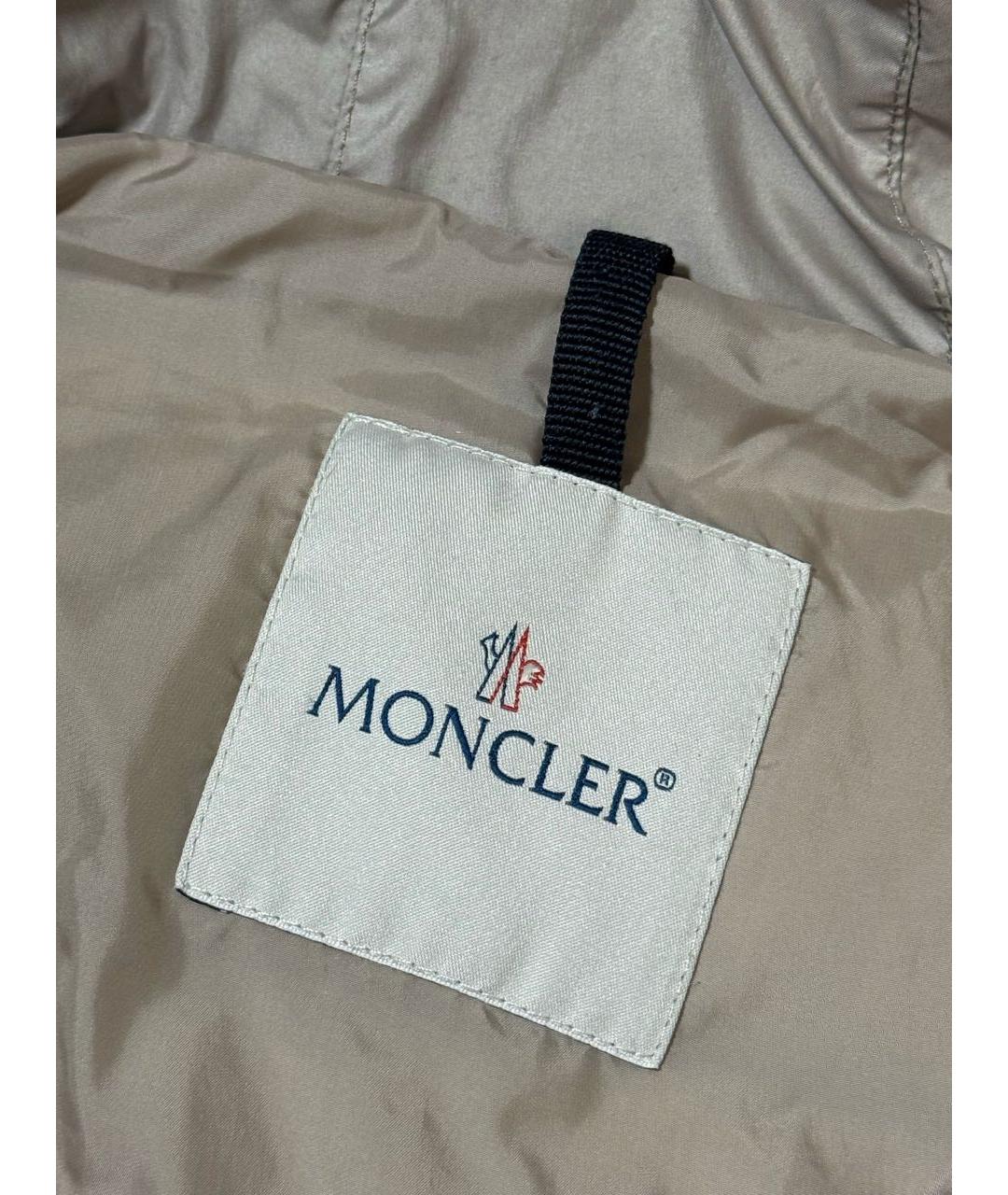 MONCLER Бежевый пуховик, фото 4