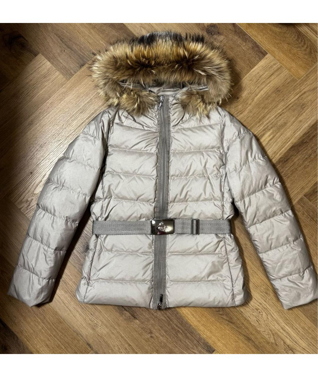MONCLER Бежевый пуховик, фото 9