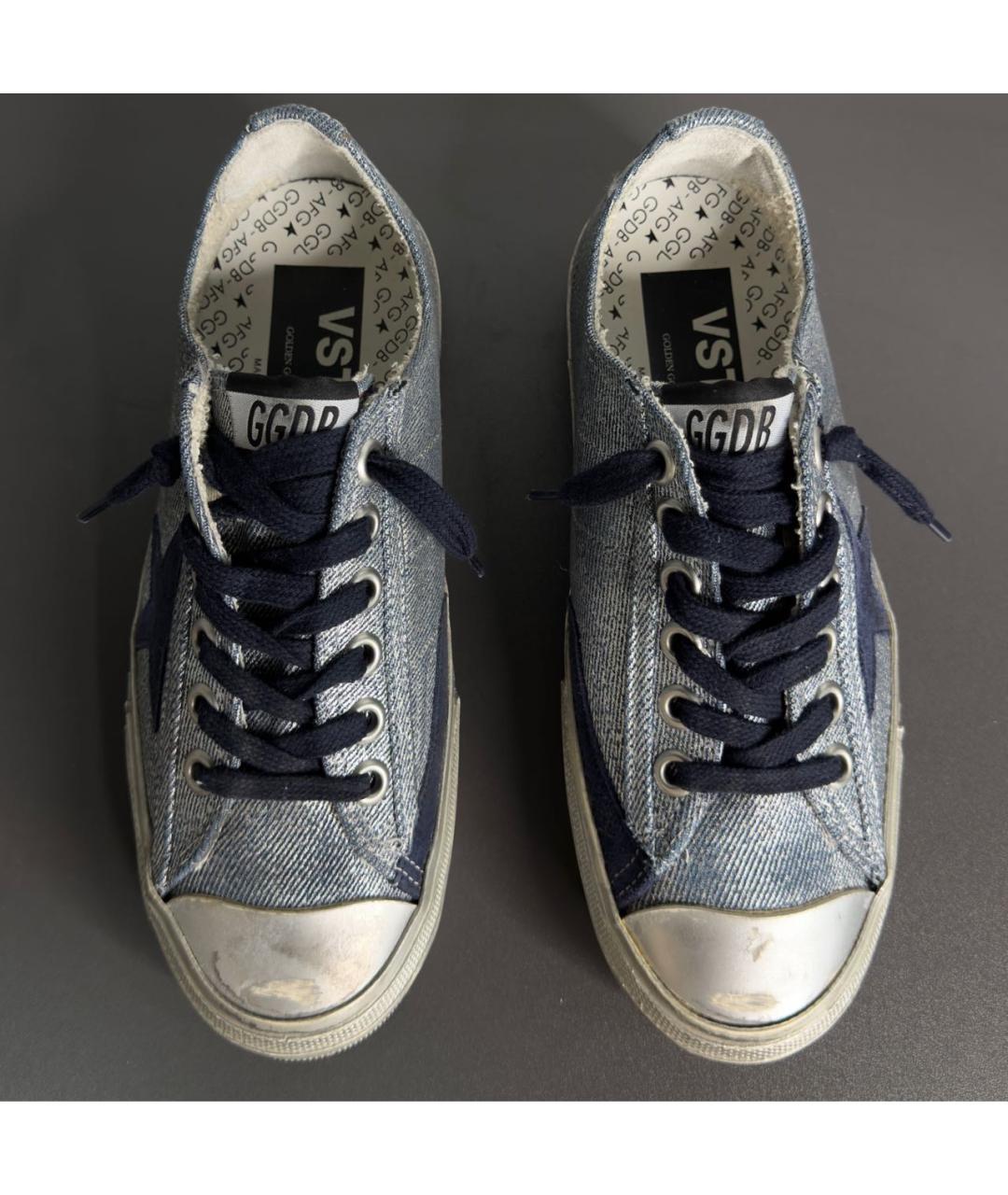 GOLDEN GOOSE DELUXE BRAND Синие текстильные кеды, фото 2