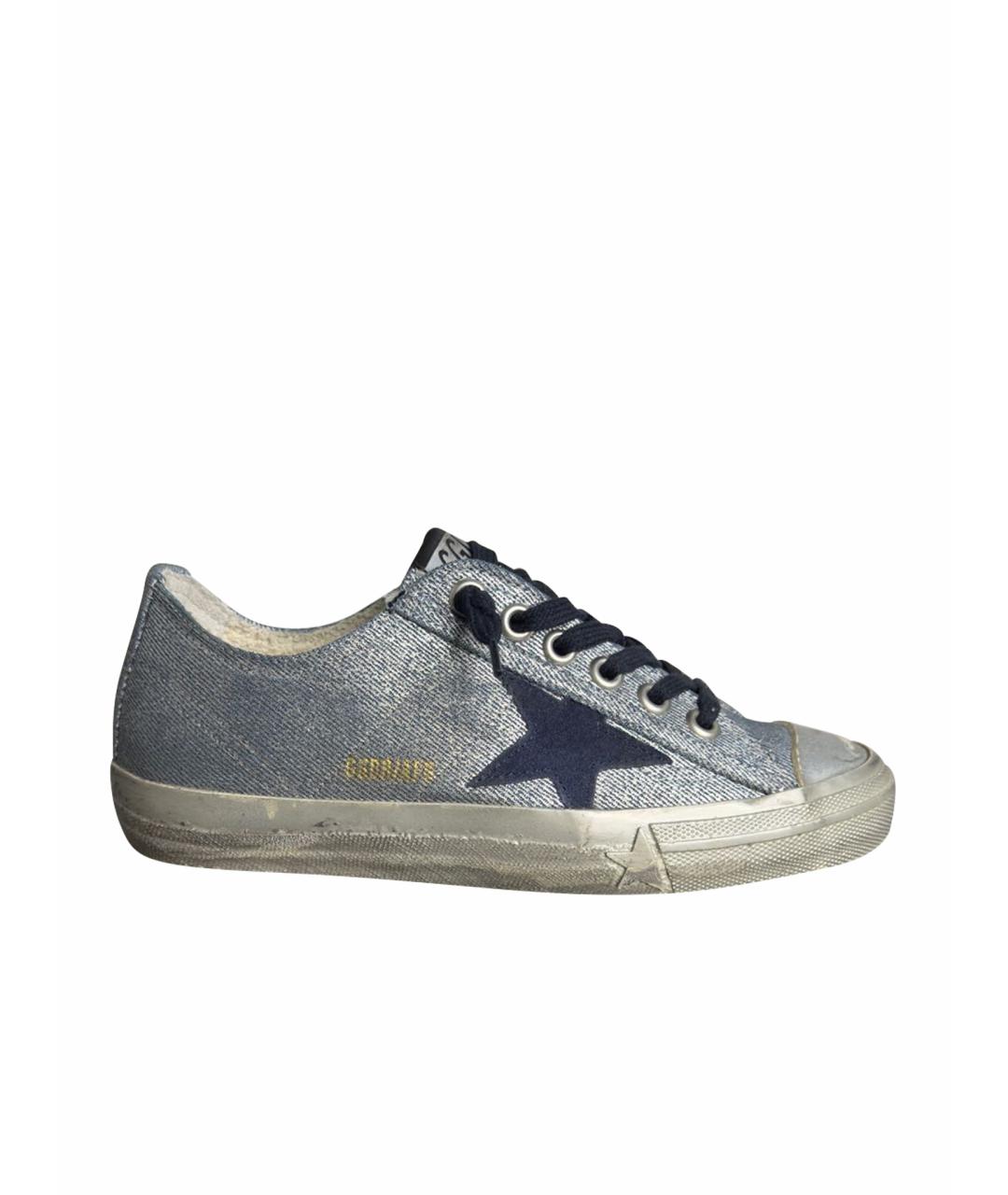 GOLDEN GOOSE DELUXE BRAND Синие текстильные кеды, фото 1
