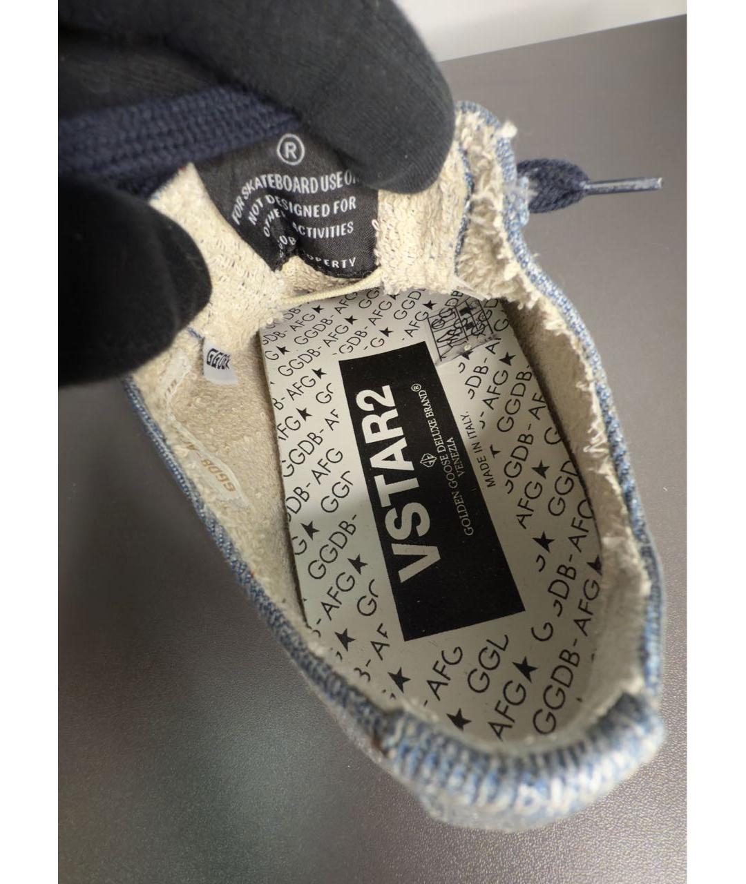 GOLDEN GOOSE DELUXE BRAND Синие текстильные кеды, фото 5