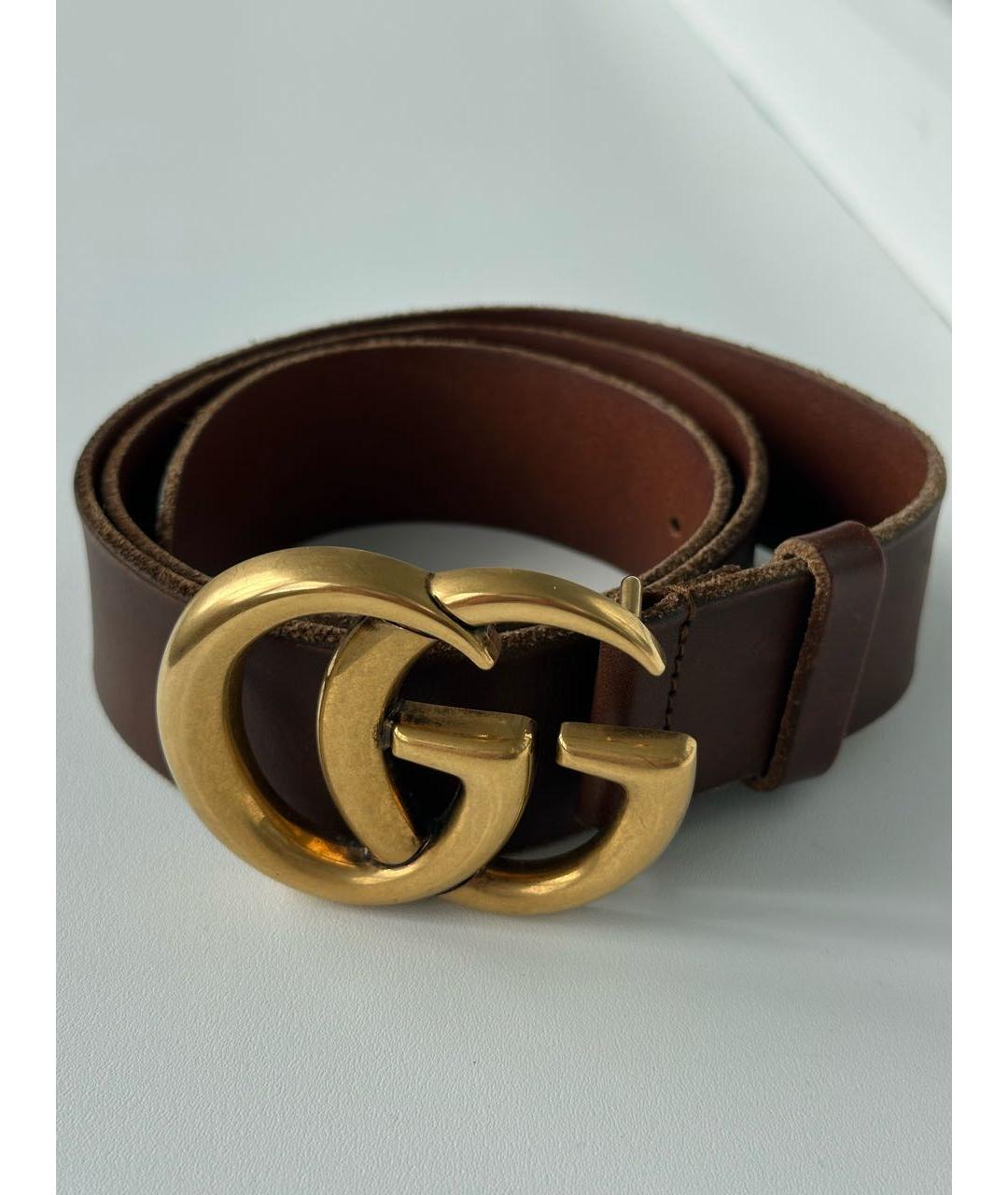 GUCCI Коричневый кожаный ремень, фото 5