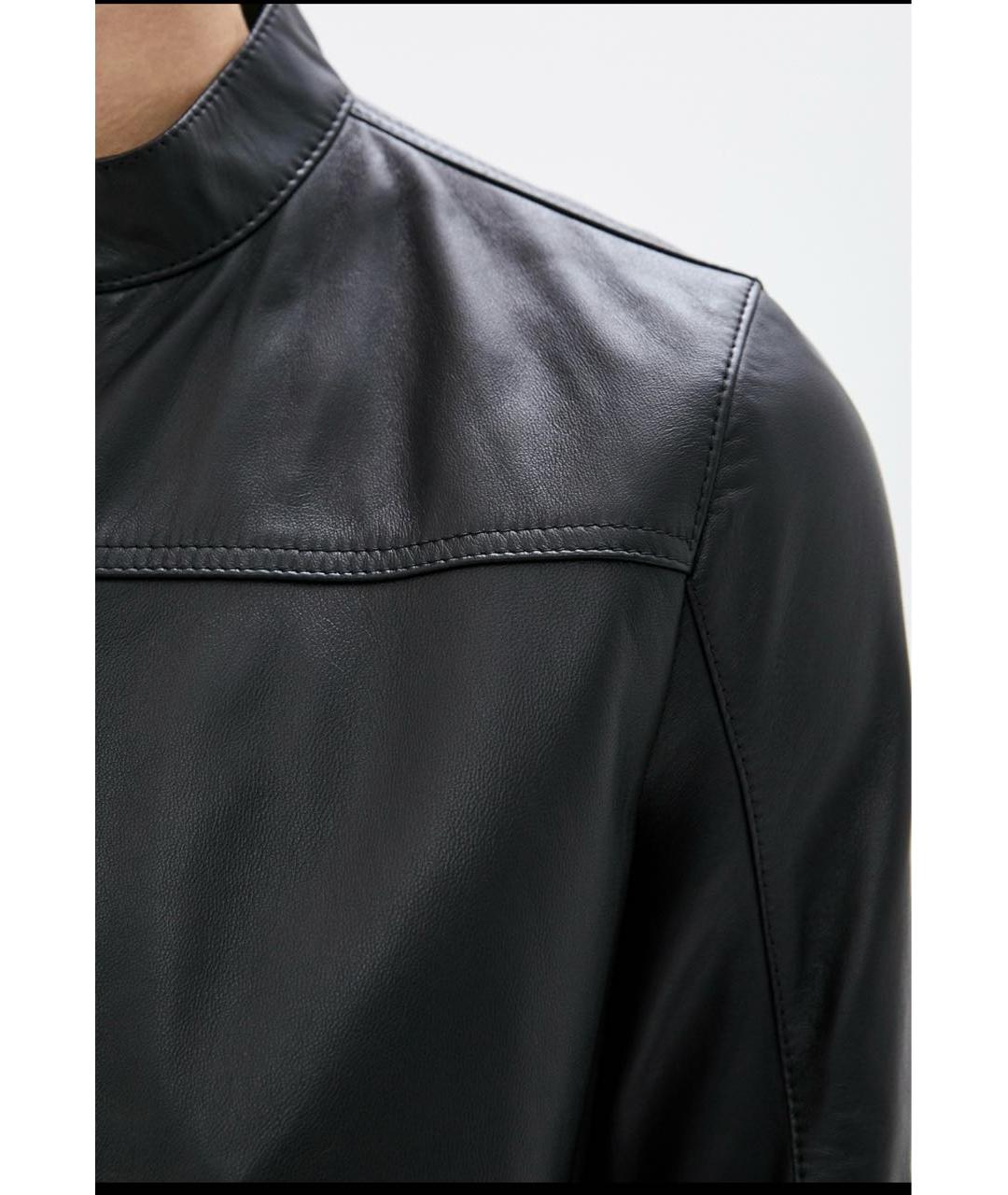 MICHAEL KORS Черная кожаная куртка, фото 4