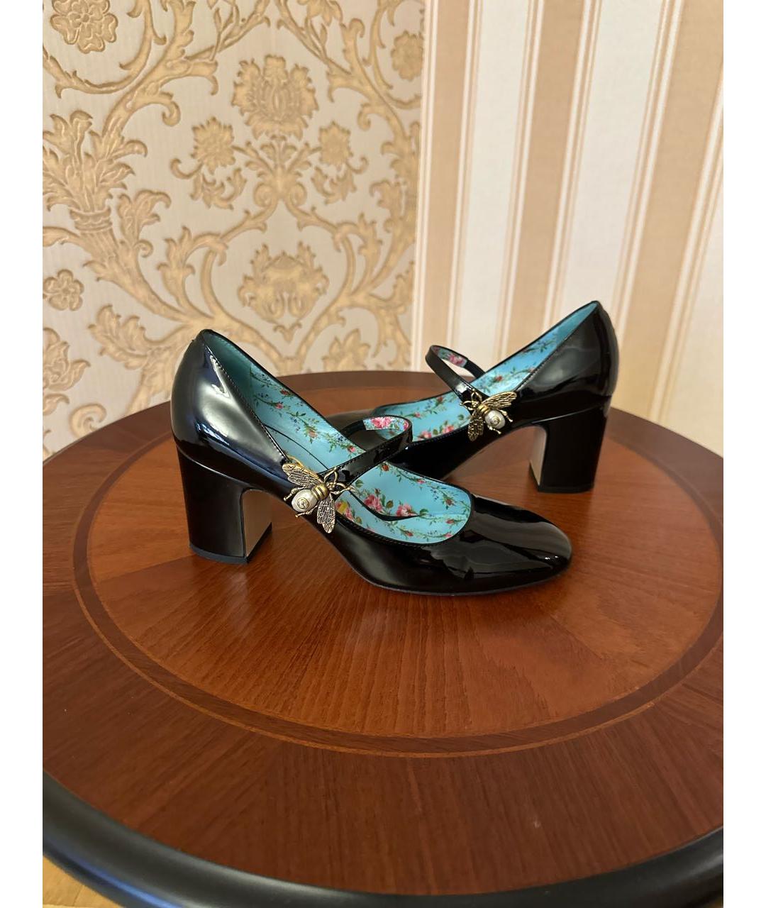 GUCCI Черные туфли из лакированной кожи, фото 8
