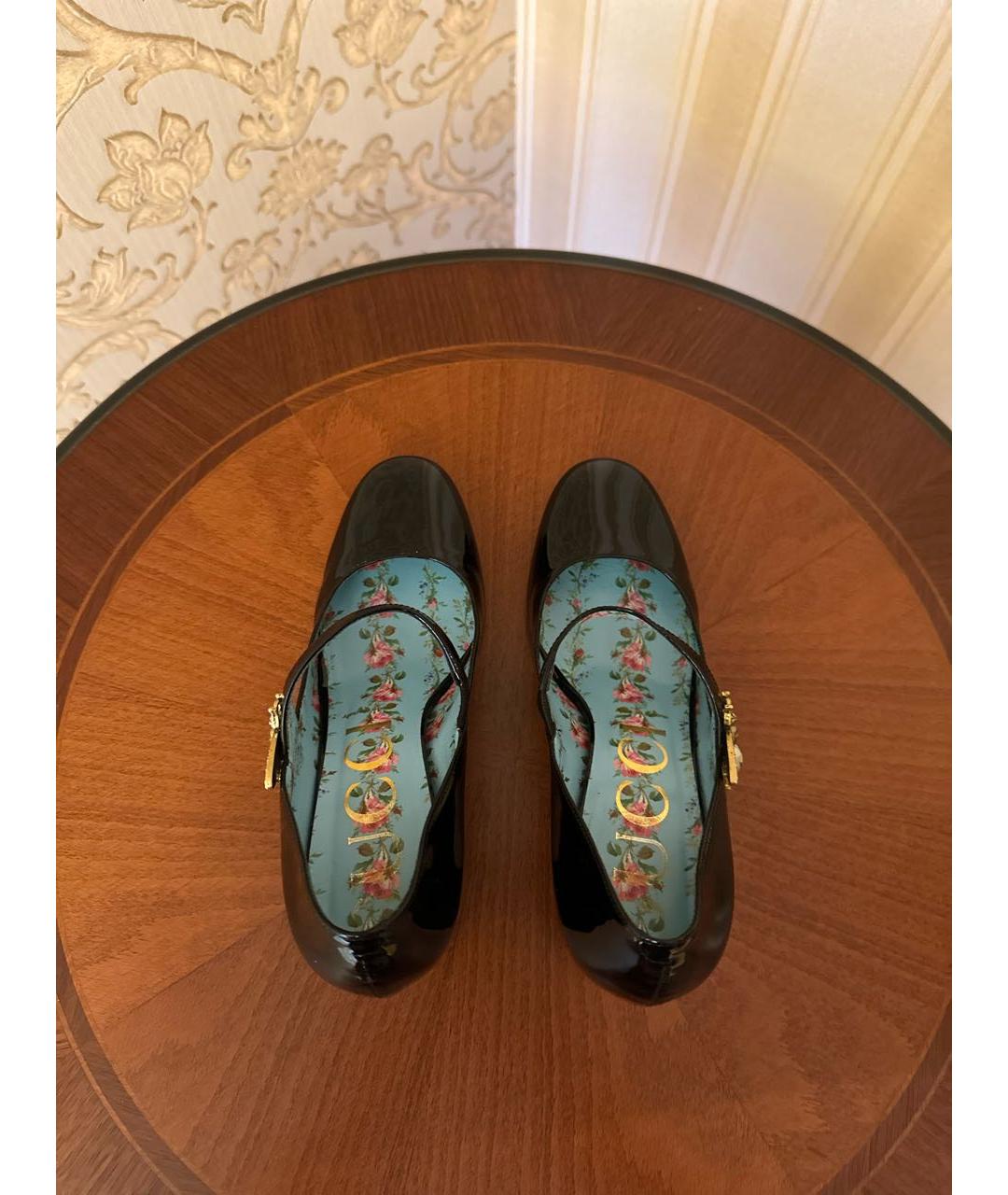 GUCCI Черные туфли из лакированной кожи, фото 3