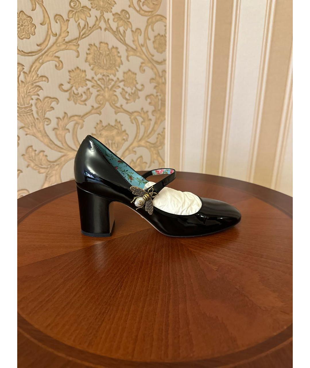 GUCCI Черные туфли из лакированной кожи, фото 9