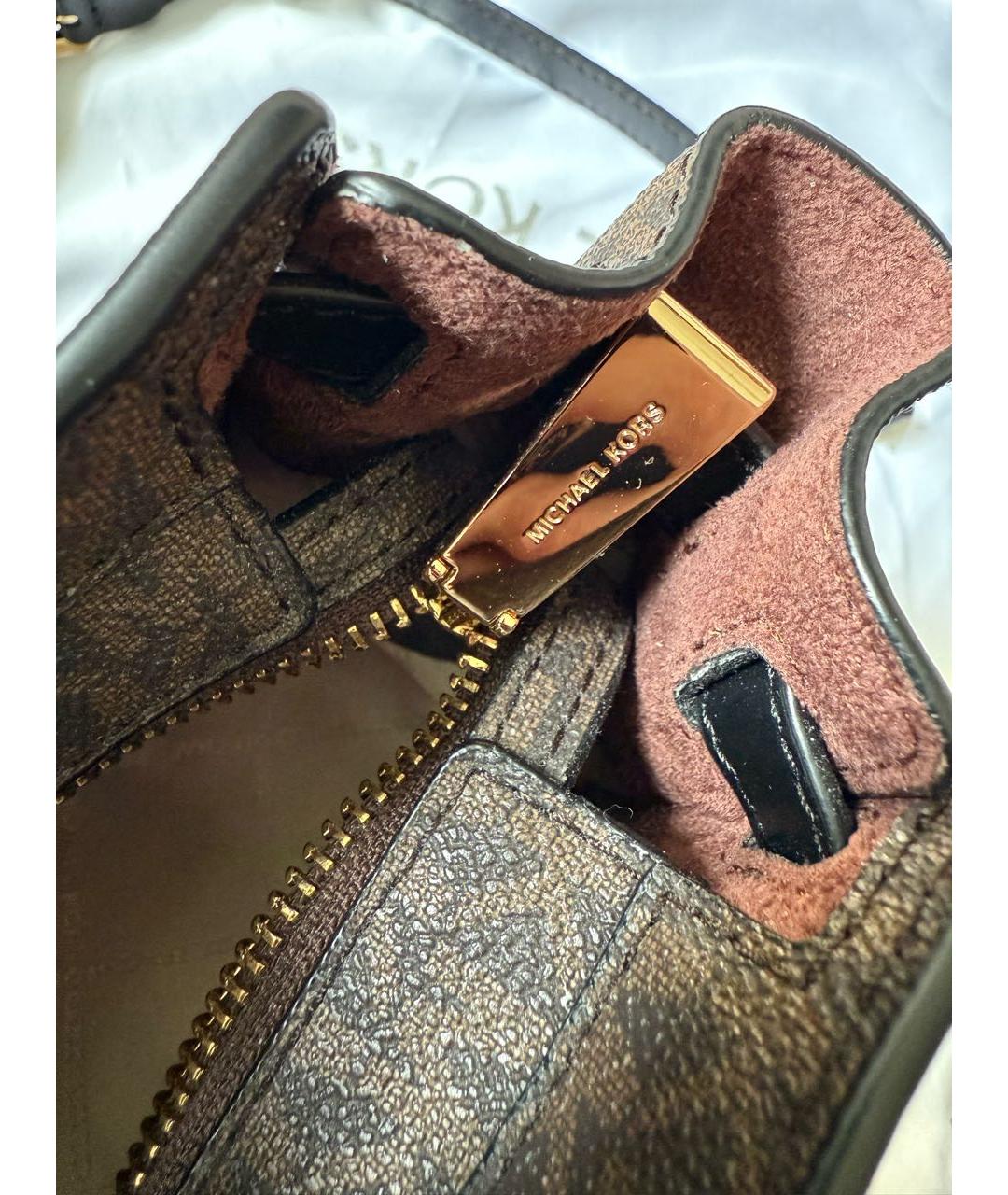 MICHAEL MICHAEL KORS Коричневая сумка тоут, фото 6