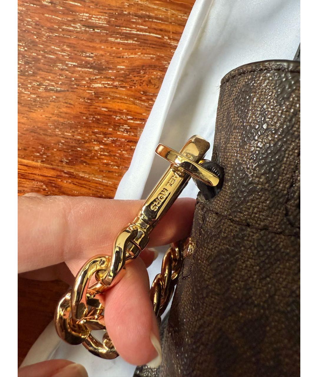 MICHAEL MICHAEL KORS Коричневая сумка тоут, фото 7