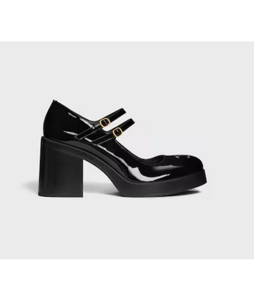 CELINE Черные туфли из лакированной кожи, фото 5