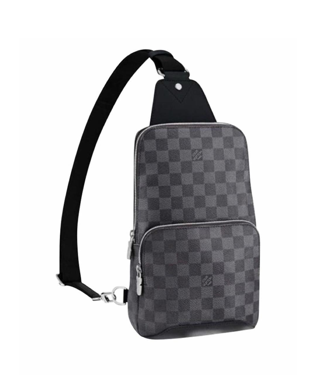 LOUIS VUITTON Черная барсетка, фото 5