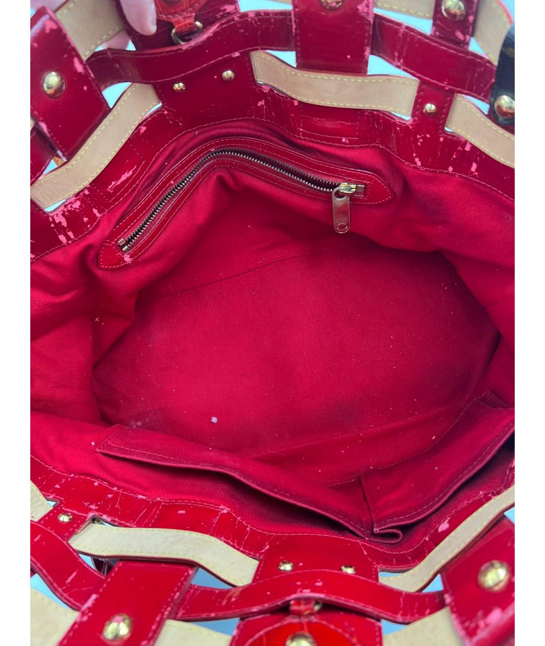 LOUIS VUITTON Коричневая кожаная сумка тоут, фото 6