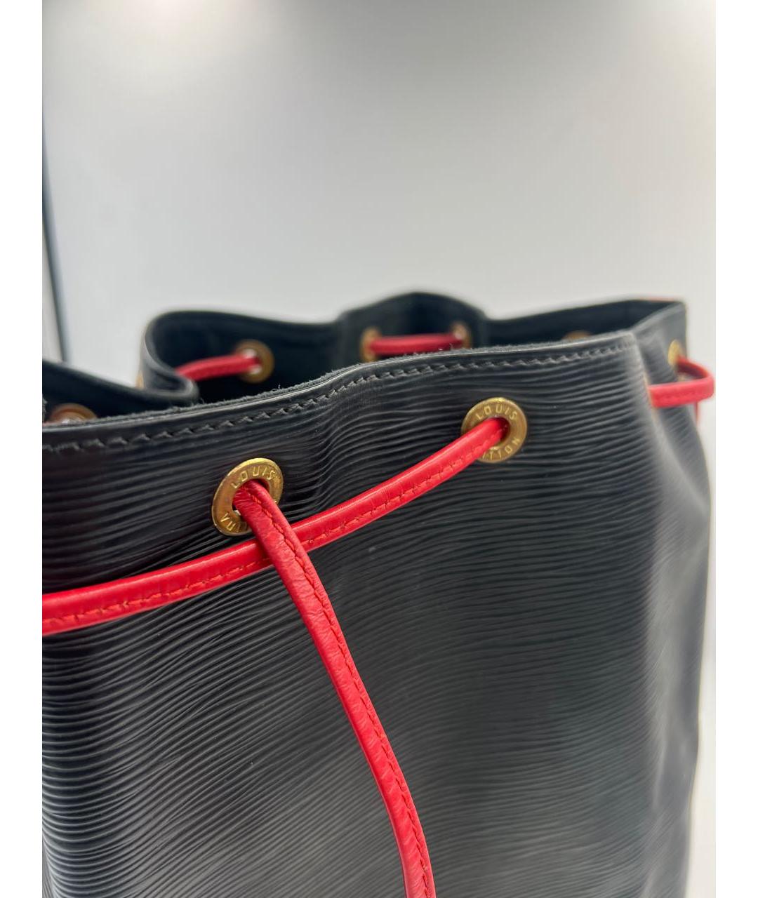 LOUIS VUITTON Черная кожаная сумка тоут, фото 4