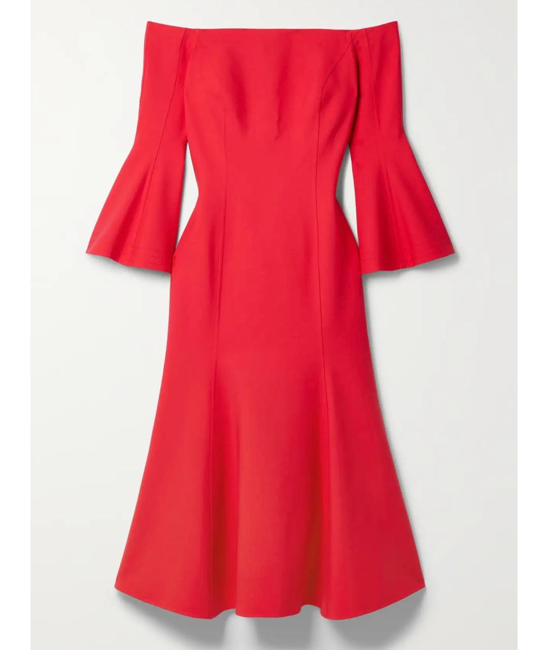 OSCAR DE LA RENTA Красное коктейльное платье, фото 4