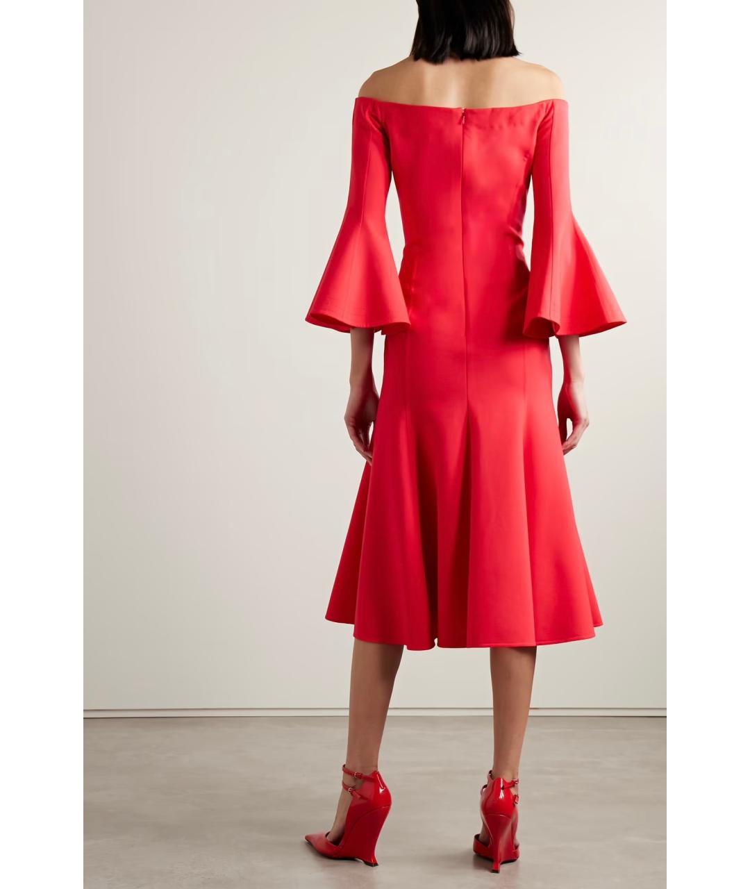 OSCAR DE LA RENTA Красное коктейльное платье, фото 3