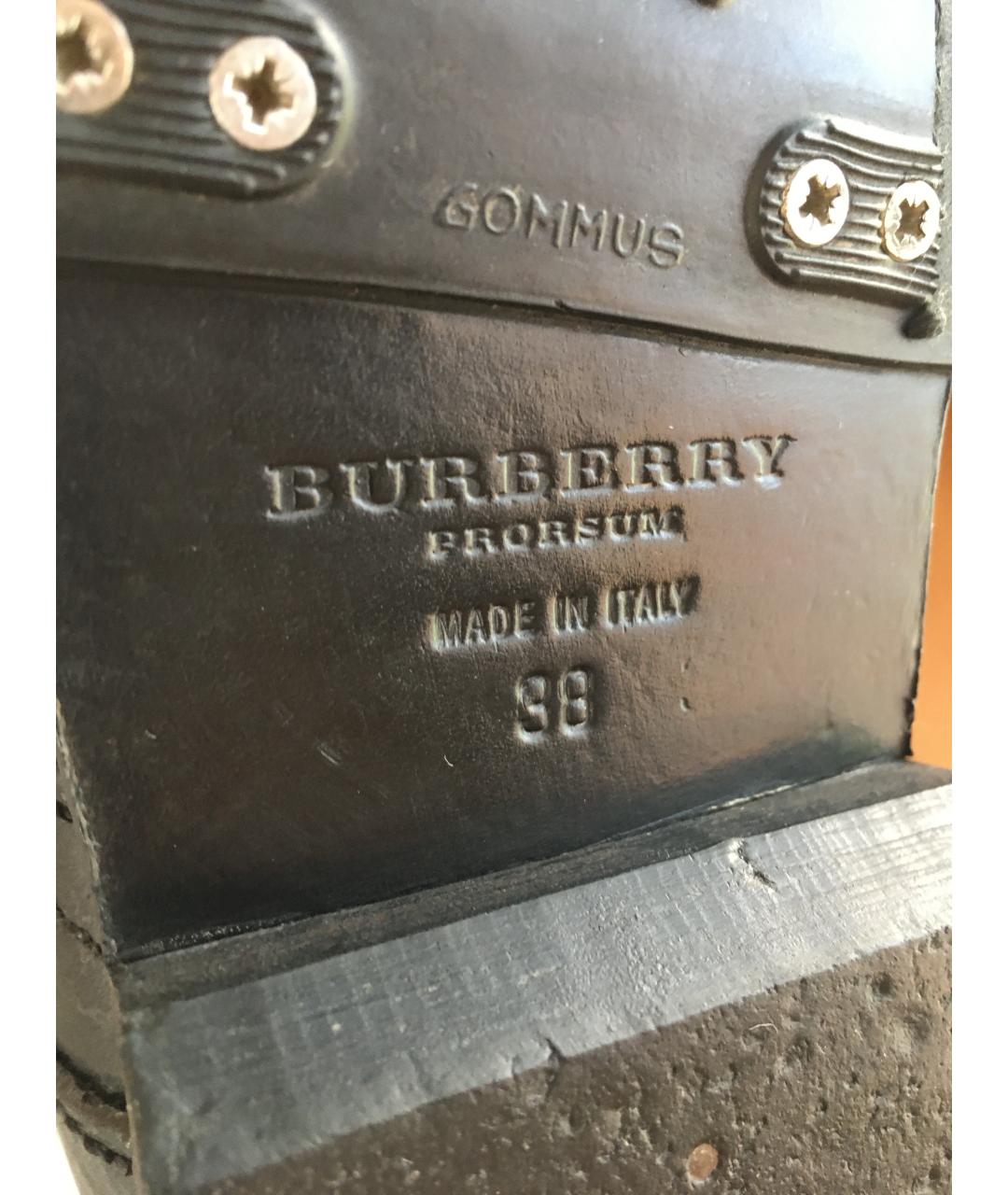 BURBERRY Черные кожаные сапоги, фото 8