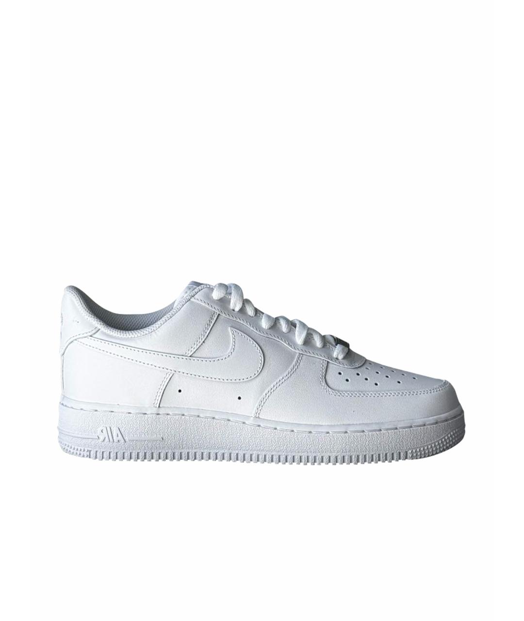 NIKE Белые кожаные низкие кроссовки / кеды, фото 1