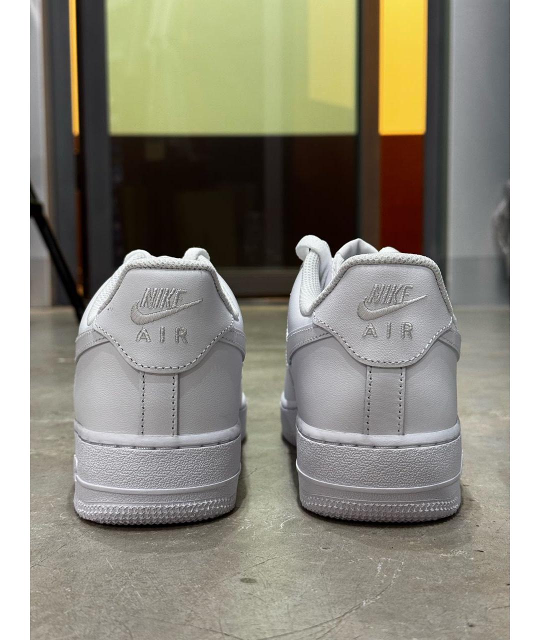 NIKE Белые кожаные низкие кроссовки / кеды, фото 4