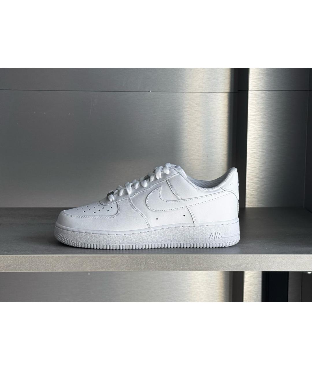 NIKE Белые кожаные низкие кроссовки / кеды, фото 8