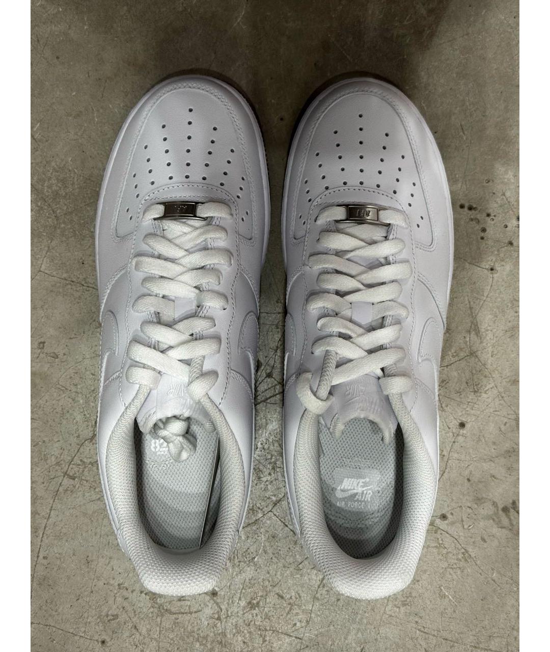 NIKE Белые кожаные низкие кроссовки / кеды, фото 3