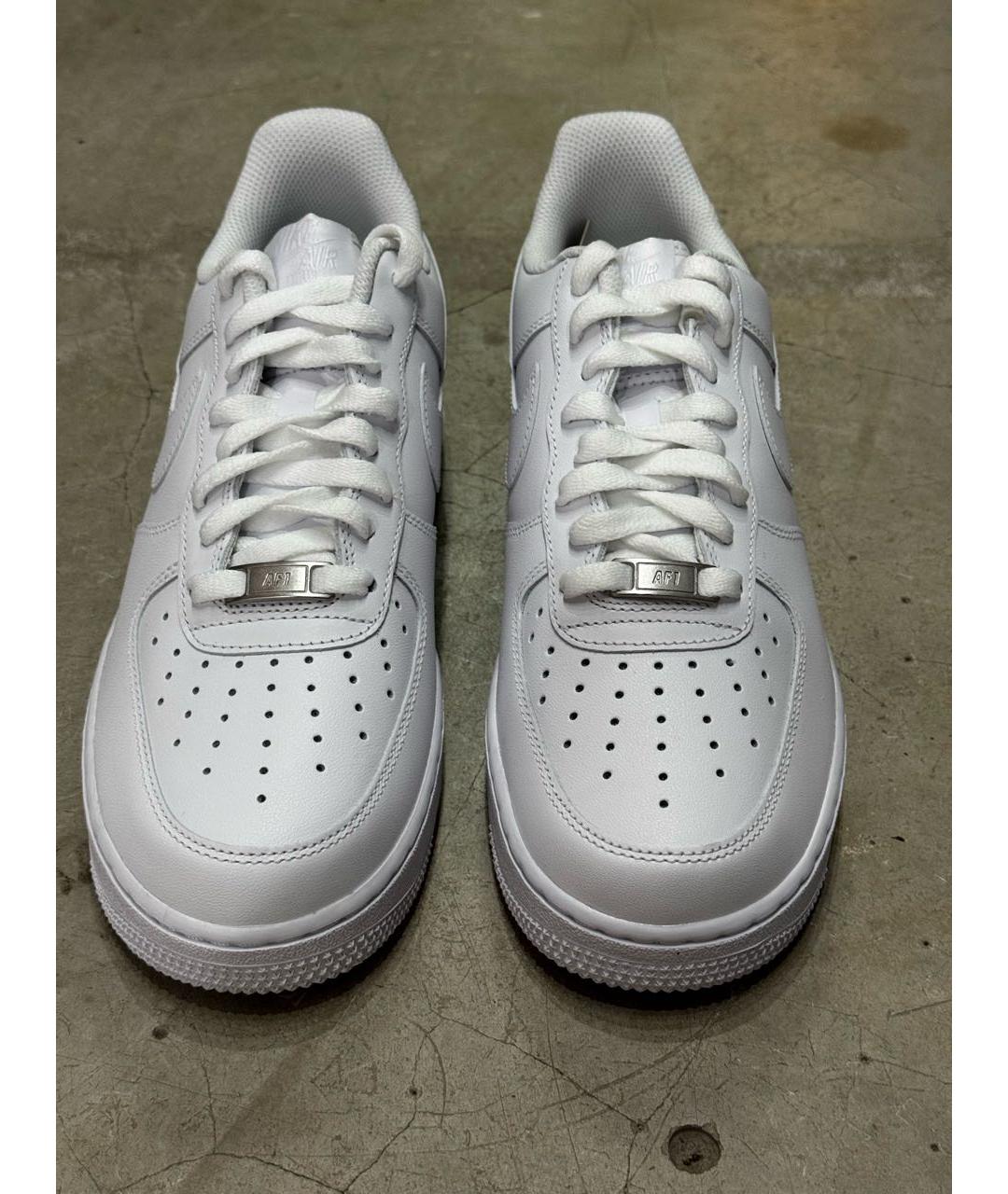 NIKE Белые кожаные низкие кроссовки / кеды, фото 2