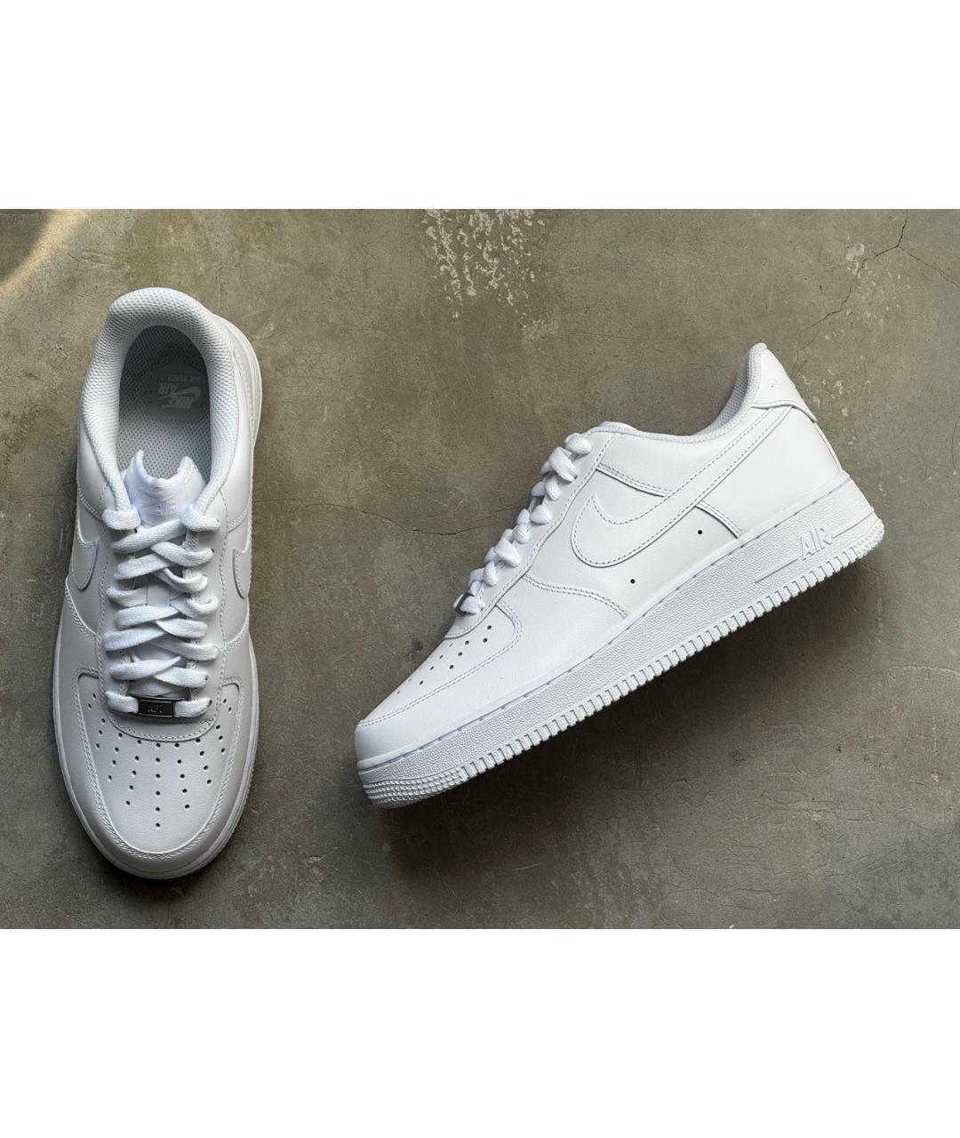 NIKE Белые кожаные низкие кроссовки / кеды, фото 6